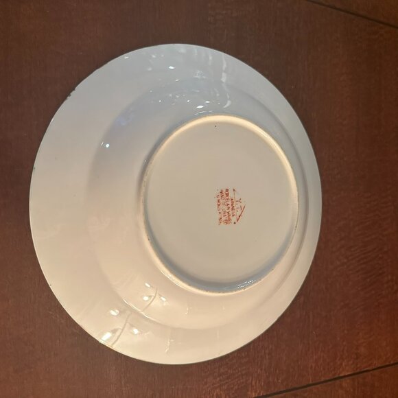 Vintage Macao Porcelain Dish – Longevity Shou & Peaches – Enesco Import - Picture 2 of 2